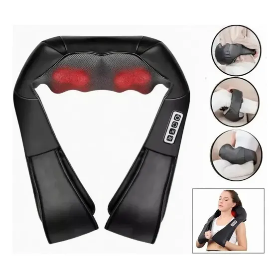 Masajeador Cervical Electrico Portatil Relajación Cuello Espalda Lumbar Veoquiero