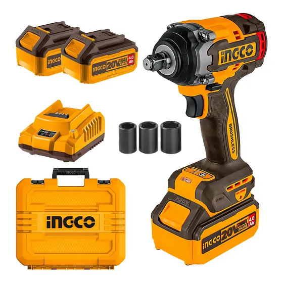Llave de impacto inalámbrico Ingco Super Ingco CIWLI2050-9 amarillo