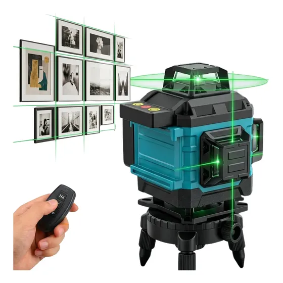 Nivel Laser Verde 3d 4d Multilinea Autonivelante Recargable