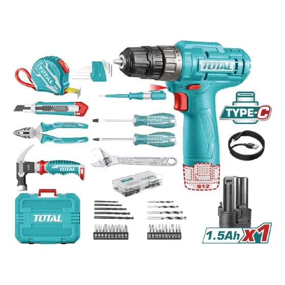 Kit Taladro 12v + Caja Con 89 Accesorios Total