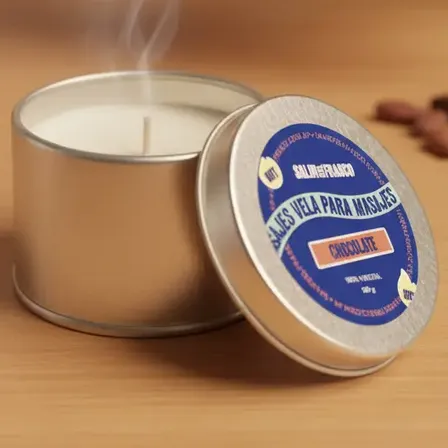 Vela Para Masajes Parejas Salir Del Frasco - Lata 120g Choco