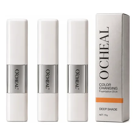 Pack X3 Base Maquillaje Barra Con Protector Solar Y Brocha Medium