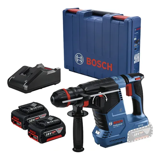 Rotomartillo Bosch Gbh 187-li + Cargador + 2 Bater. 980 Rpm Color Azul