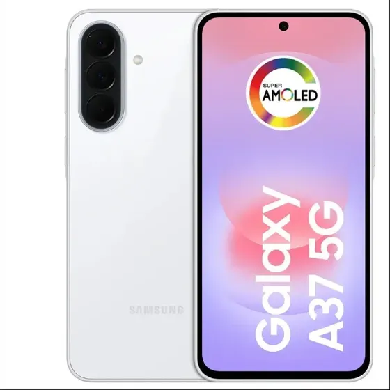 Teléfono celular Samsung Galaxy A37 5G de 128 GB, 6 GB de RAM, cámara de 50 MP, blanco