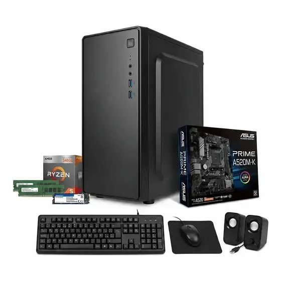 Pc Armada Gamer Gauss Amd Ryzen 5 3400g | Teclado Mouse