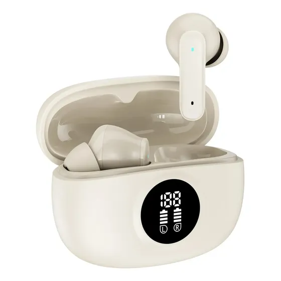 Auriculares In-ear Royalcell RWY375 Inalámbricos con Bluetooth y Estuche de Carga Color Piel