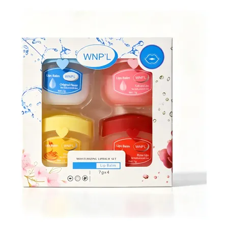 Set De Minibálsamos Labiales Wnp'l De 4 Unidades, 7 G Cada U