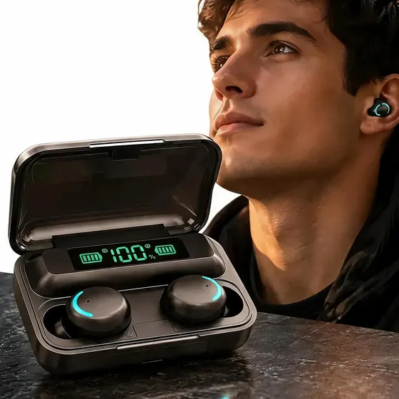 Auriculares Inalambricos Audifonos Bluetooth Estuche Luz Led