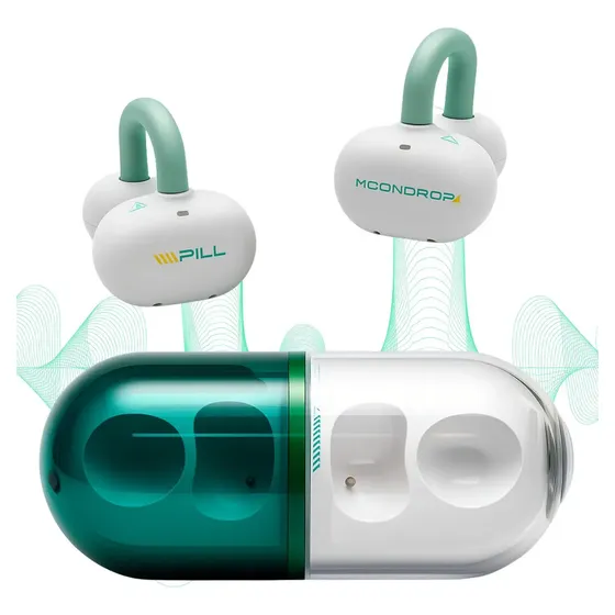Auriculares Bluetooth Deportivo Tipo Aro Pro Hifi Gamer Moodrop Pill Running Ciclismo Baja Latencia con Micrófono