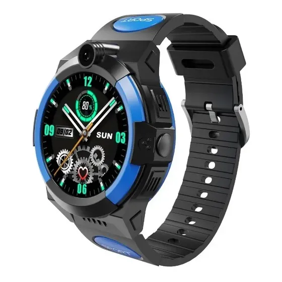 Smartwatch Navy 1.4 Reloj 4g Gps Localizacion Camara Llamada Caja Negro/azul