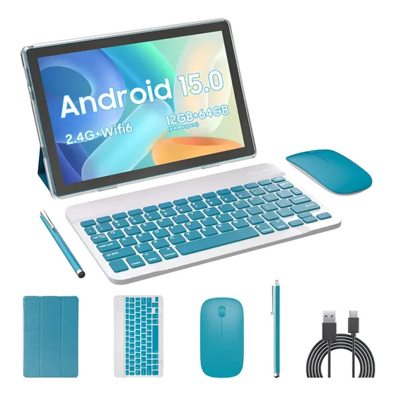 Tablet Android 15, Tabletas 2 En 1 De 10 Pulgadas