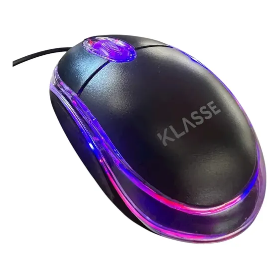 Mouse Óptico Usb Led Klasse Ks1201bk Negro 1200 Dpi Negro