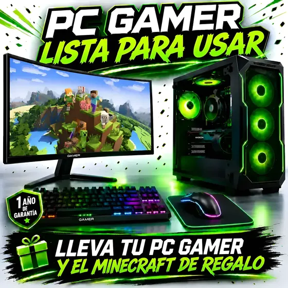 Pc Gamer Amd R7 5700g 16gb Ssd 500gb Monitor 24  + Regalo