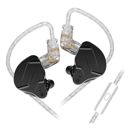 Auriculares In Ear Con Cable Kz Zsn Pro X Con Micrófono Black With Mic