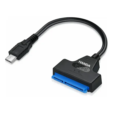 Cable Sata Usb C Adaptador Discos Hdd Ssd Pc Celular Mhl Negro