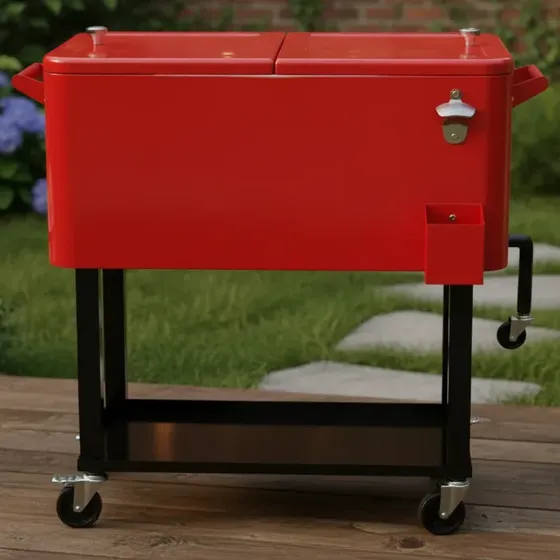 Conservadora Portátil 76l Con Ruedas Holz Heladera Exterior