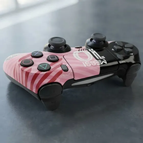 Control Inalámbrico Gamepad Joystick Compatible Con Ps4 Color Rosa