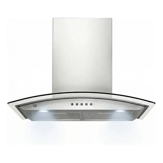 Campana Extractora De Cocina Cuk By Gadnic 230W 750 m3 h 3 Velocidades 60 Cm Acero Inoxidable Vidrio Templado 2 Luces LED