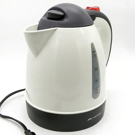 Pava Eléctrica Para Autos De 1 Litro Lo Mejor Para Viaje Color Blanco
