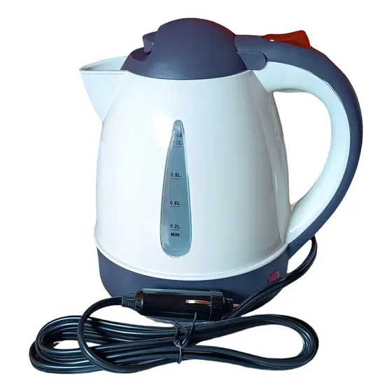 Pava Eléctrica Trillium 1L Para Auto Acero y Plástico Blanco