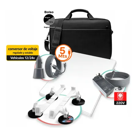 Antena Starlink Internet Auto Kit 12-220v+ Soporte Magnético