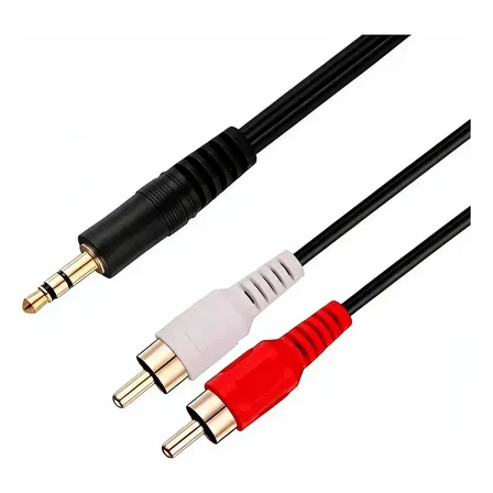 Cable Rca Audio A Plug 3.5 Mm Cable Aux. 1,5 Mts Factura A