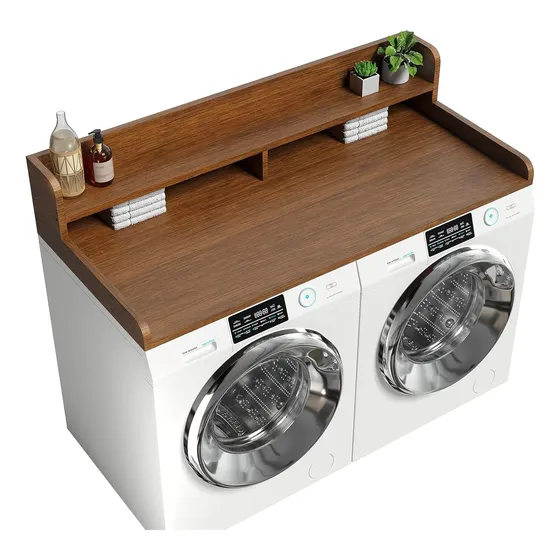 Mesa Organizadora Para Lavarropas Y Secarropas Marrón