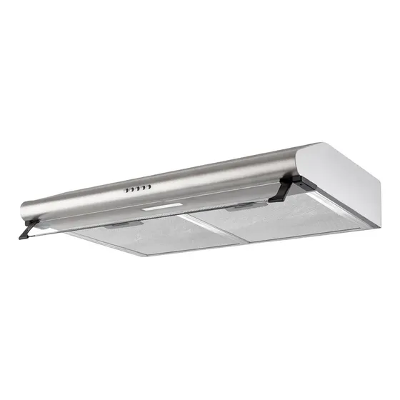Campana Extractor Purificador Suono Filtros Aluminio Lavables 3 Velocidades Luz Led 80w Silver
