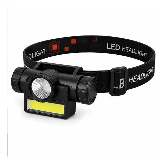 Linterna Minero Cabeza LED Recargable Koabit Con Imán COB Sensor Movimiento Vincha Elástica Ajustable Alta Potencia Blanca Manos Libres 3 Modos Camping Pesca Caza Trabajo Exterior Frontal