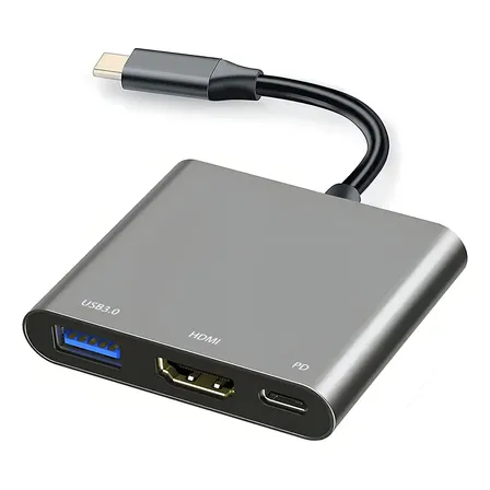 Adaptador Hub Usb C A: Usb 3.0 / Hdmi / Usb C - Pc O Mac