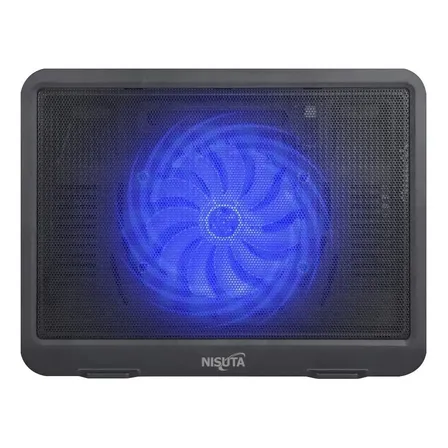 Base Para Notebook Nisuta 17 Reclinable Cooler Led Ns-cn83 Color Negro LED Azul