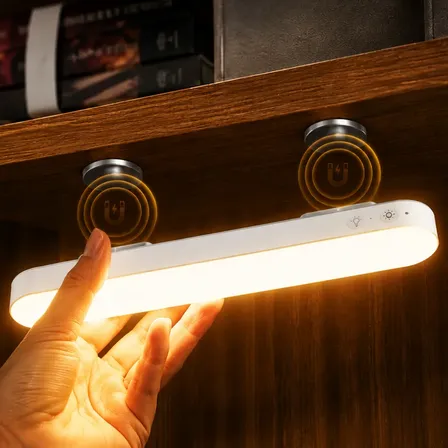 Lámpara Led Plegable Magnética Recargable Con Sensor Usb Blanco Lámpara De Escritorio Led, Lámpara De Mesa Con Imán, Lampara Led Recargable Con 3 Colores Y Bri Blanco