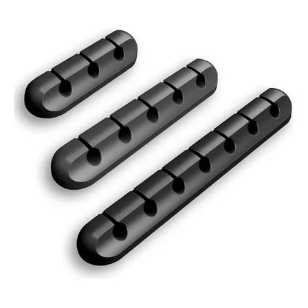 Organizador Cables Escritorio Multiranura 7 Slots Black [1pieza]