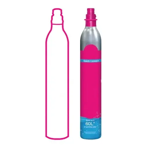 Recarga Recambio De Tubos Cilindros Soda Rosa 60 Litros