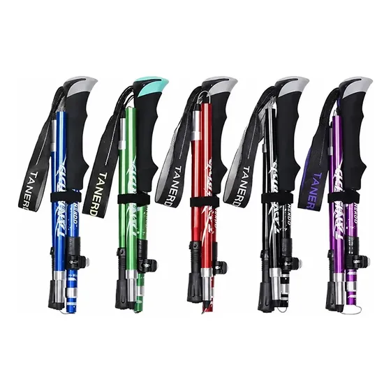 Bastones De Trekking X 2 Unid Ajustable 5 Posic. Extra Short