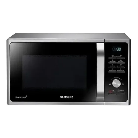 Microondas Samsung 28l 900w Plata Mg28f3k3t