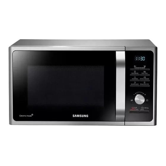 Microondas Grill Samsung Mg28f3k3t Gris - Cerámica Y Cuo Tas
