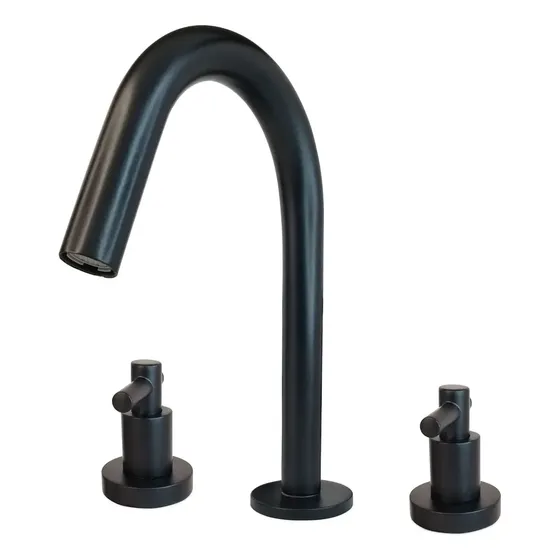 Griferia Aqualaf Black Ibiza Lever Lavatorio Baño Acabado Mate Color Negro