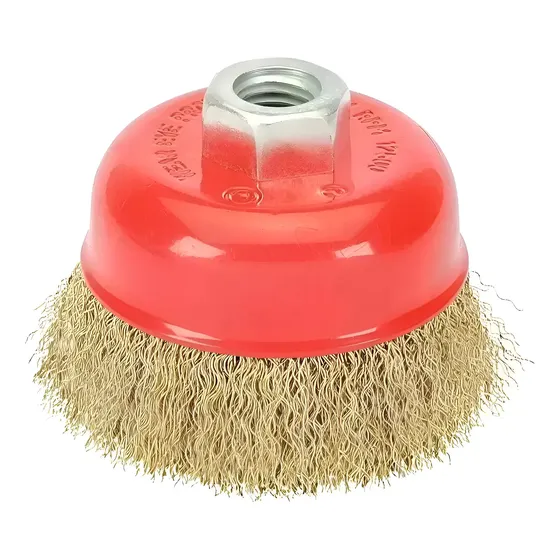 Disco Cepillo Copa Rizado Acero Bronceado 75mm 3 Pulgadas
