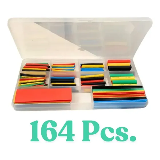 Kit Tubo Termocontraible 164 Pcs 40mm A 80mm Colores