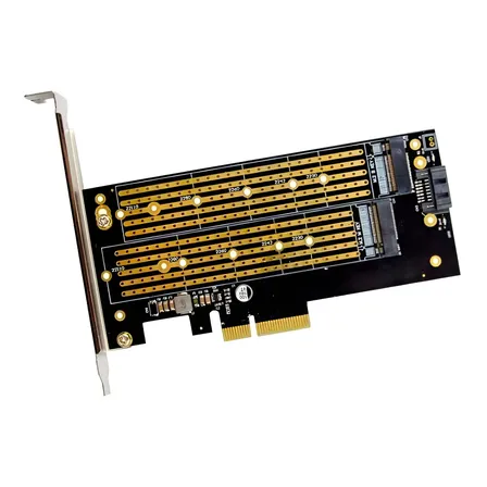 Placa Adaptadora Pcie Dual M.2 Nvme Y Sata Nisuta Nsplpciem2