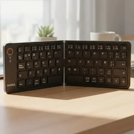 Teclado Soul Plegable Inalámbrico Bluetooth, QWERTY en Español, para Notebook