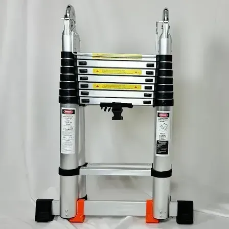 Escalera Telescópica Doble 9 (2,8+2,8) 5,60 Extendida Plateado