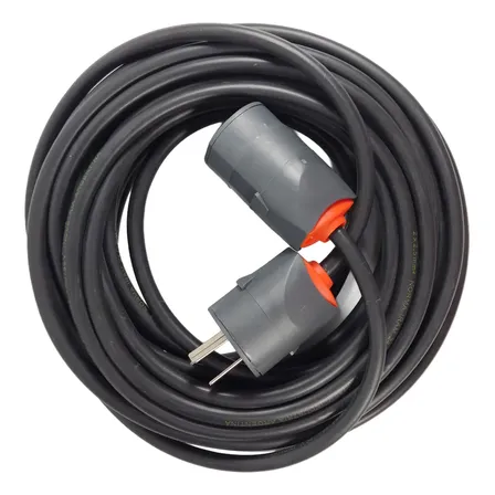 Alargue 20 Metros Cable Tipo Taller Richi Césped Heladera Tv Negro
