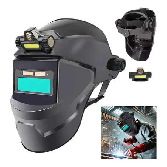 Casco Negro De Soldadura Con Oscurecimiento Automático