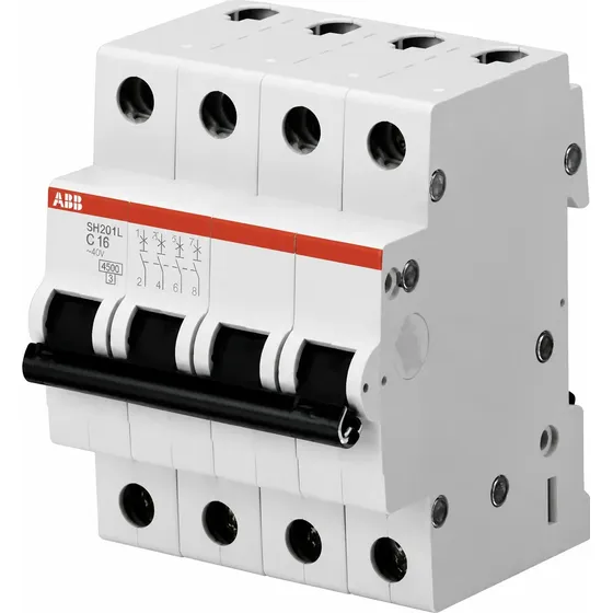 Llave Termica Abb Tetrapolar 4x40a Curva C 4,5ka - Sh204lc40