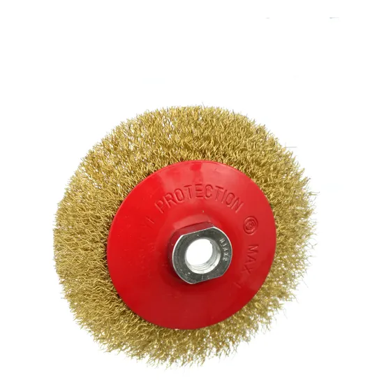 Cepillo Acero Bronceado Cónico Rizado 115 Mm Para Amoladora