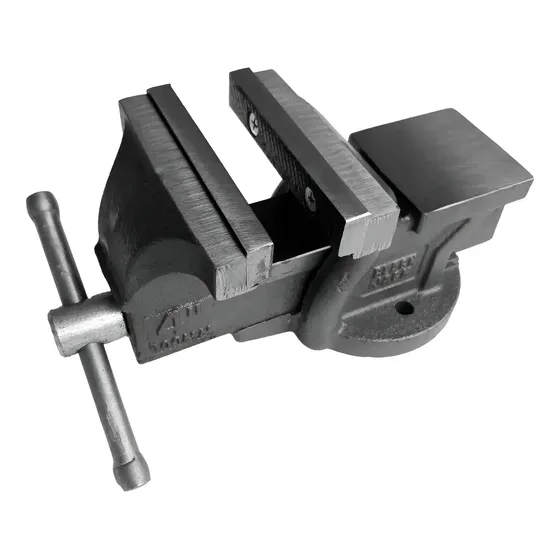 Torno con abrazadera de banco con base fija yunque 4 Black Jack C251 Negro 100 mm