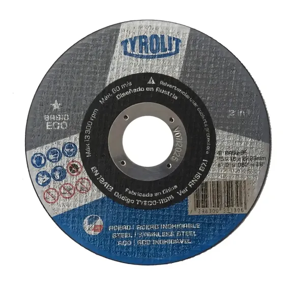 Tyrolit Basic Eco 115 x 1.6 x 22.23 Disco Gris Kit 25 unidades