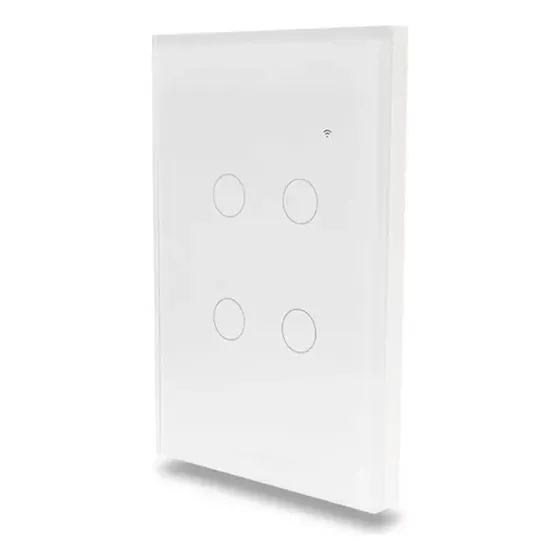 Interruptor Wifi Tsx4b-cp 4 Canales Tuya Sin Neutro Color Blanco Corriente nominal 10 A Voltaje nominal 220V